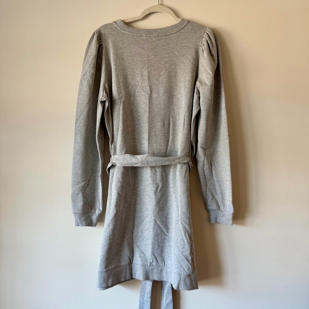 ELOQUII Elements Plus Size Puff Sleeve Sweatshirt Dress with Belt Size 14/16 NWT - Picture 3 of 7